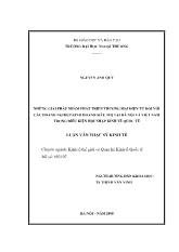 Luận văn Những giải pháp nhằm phát triển thương mại điện tử đối với các doanh nghiệp kinh doanh siêu thị tại Hà Nội và Việt Nam trong điều kiện hội nhập kinh tế quốc tế
