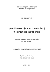 Luận văn Quan hệ CHXHCN Việt Nam - Cộng hòa Ấn Độ trong thập niên đầu thế kỷ XXI