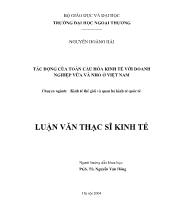 Luận văn Tác động của toàn cầu hóa kinh tế với doanh nghiệp vừa và nhỏ ở Việt Nam