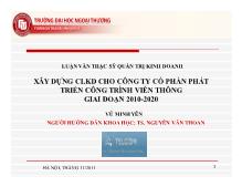 Luận văn Xây dựng chiến lược kinh doanh cho công ty cổ phần phát triển công trình viễn thông giai đoạn 2010-2020