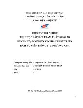 Thực tập lắp đắt trạm phát sóng 3G Huawai tại công ty cổ phần phát triển dịch vụ viễn thông ITC Phương Nam
