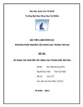 Tiểu luận Áp dụng các nguyên tắc sáng tạo trong mật mã hóa
