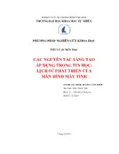 Tiểu luận Các nguyên tắc sáng tạo áp dụng trong tin học: lịch sử phát triển của màn hình máy tính