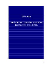 Tiểu luận Chiến lược chuỗi cung ứng toàn cầu của DELL