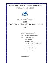 Tiểu luận Công ty quản lý nợ và khai thác tài sản AMC