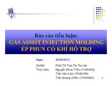 Tiểu luận GAS ASSIST INJECTION MOLDING ÉP PHUN CÓ KHÍ HỖ TRỢ