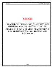 Tiểu luận Hoạch định chiến lược phát triển sản phẩm mới vào thị trường toàn cầu, minh họa bằng một ví dụ của một hàng hóa thâm nhập vào thị trường khu vực ASEAN