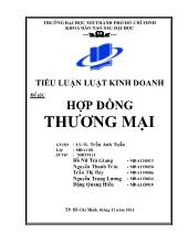 Tiểu luận Hợp đồng thương mại