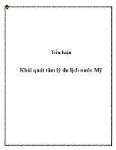 Tiểu luận Khái quát tâm lý du lịch nước Mỹ