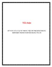 Tiểu luận Kỹ năng của luật sư trong việc hổ trợ khách hàng khởi kiện tranh chấp đất đai ra tòa án