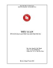 Tiểu luận Kỹ năng ra quyết định trong nghệ thuật lãnh đạo
