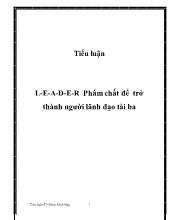 Tiểu luận LEADER - Phẩm chất để trở thành người lãnh đạo tài ba
