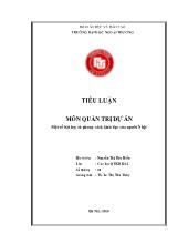 Tiểu luận Một số bài học từ phong cách lãnh đạo của người Nhật