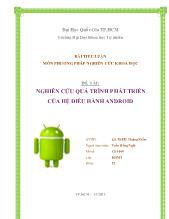 Tiểu luận Nghiên cứu quá trình phát triển của hệ điều hành android