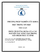 Tiểu luận Phân tích ứng dụng của các nguyên tắc sáng tạo trong sản phẩm máy vi tính