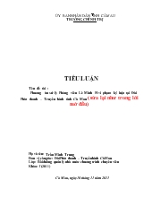 Tiểu luận Phương án xử lý Phóng viên Lê Minh H vi phạm kỷ luật tại Đài Phát thanh – Truyền hình tỉnh Cà Mau