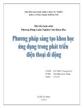 Tiểu luận Phương pháp sáng tạo khoa học ứng dụng trong phát triển điện thoại di động