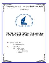 Tiểu luận Phương pháp sáng tạo và ứng dụng trong một số lĩnh vực công nghệ thông tin