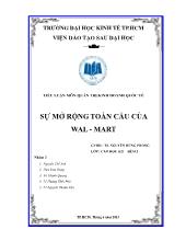 Tiểu luận Sự mở rộng toàn cầu của WAL - MART