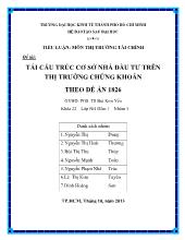 Tiểu luận Tái cấu trúc cơ sở nhà đầu tư trên thị trường chứng khoán theo đề án 1826