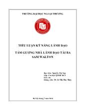 Tiểu luận Tấm gương nhà lãnh đạo tài ba SAM WALTON