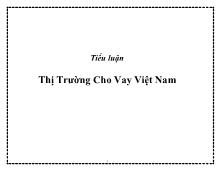 Tiểu luận Thị trường cho vay Việt Nam