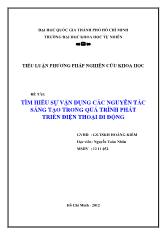Tiểu luận Tìm hiểu sự vận dụng các nguyên tắc sáng tạo trong quá trình phát triển điện thoại di động