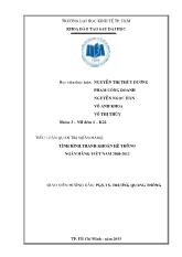 Tiểu luận Tình hình thanh khoản hệ thống ngân hàng Việt Nam 2008-2012