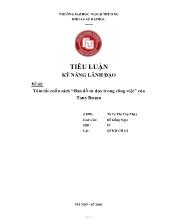 Tiểu luận Tóm tắt cuốn sách 