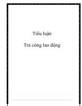 Tiểu luận Trả công lao động