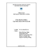 Tiểu luận Ứng dụng FMEA tại nhà máy FPT ELEAD