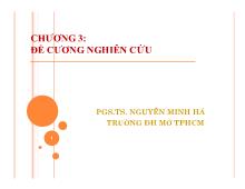 Bài giảng Chương 3: Đề cương nghiên cứu