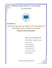 Bài nghiên cứu: mối liên hệ giữa sự phân cấp tài chính và nợ công tại các quốc gia OECD