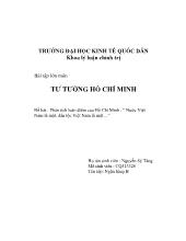 Bài tập lớn Phân tích luận điểm của Hồ Chí Minh : “ Nước Việt Nam là một, dân tộc Việt Nam là một ..