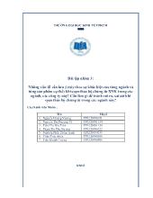 Bài tập nhóm Những vấn đề cần lưu ý (tùy theo sự khác biệt của từng ngành và từng sản phẩm cụ thể) khi soạn thảo bộ chứ ng từ XNK trong các ngành, c ác công ty này? Cần làm g ì để tránh rủi ro, sai sót khi sọan thảo bộ chứng từ trong các ngành này?
