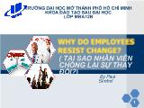 Bài thảo luận Tại sao nhân viên chống lại sự thay đổi?