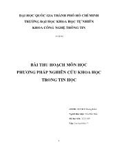 Bài thu hoạch môn học phương pháp nghiên cứu khoa học trong tin học