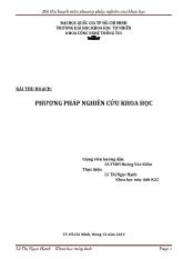 Bài thu hoạch: phương pháp nghiên cứu khoa học