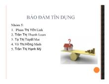 Bài thuyết trình Bảo đảm tín dụng