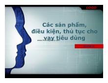 Bài thuyết trình Các sản phẩm, điều kiện, thủ tục cho vay tiêu dùng