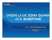 Bài thuyết trình Chiến lược kinh doanh của mobifone