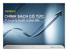 Bài thuyết trình Chương 13- Chính sách cổ tức