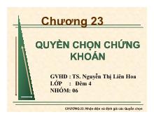 Bài thuyết trình Chương 23: Quyền chọn chứng khoán