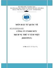 Bài thuyết trình Công ty TNHH MTV dịch vụ thú y tâm việt (bestpet)