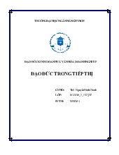 Bài thuyết trình Đạo đức trong tiếp thị