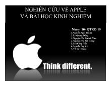 Bài thuyết trình Nghiên cứu về apple và bài học kinh nghiệm