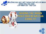 Bài thuyết trình Những tác nhân thay đổi bí ẩn của công ty