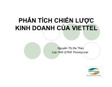 Bài thuyết trình Phân tích chiến lược kinh doanh của viettel