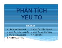 Bài thuyết trình Phân tích yếu tố