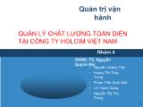 Bài thuyết trình Quản lý chất lượng toàn diện tại công ty holcim Việt Nam